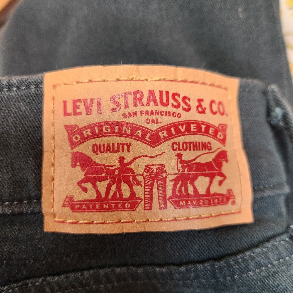 Levis 505 Regular Fit Straight Leg Jeans Men`s W31 L32 Green Denim 15505-0180 - Picture 7 of 11